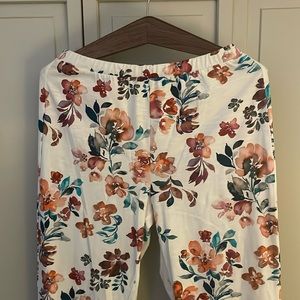 Garnet Hill Floral Pajama Bottoms Small